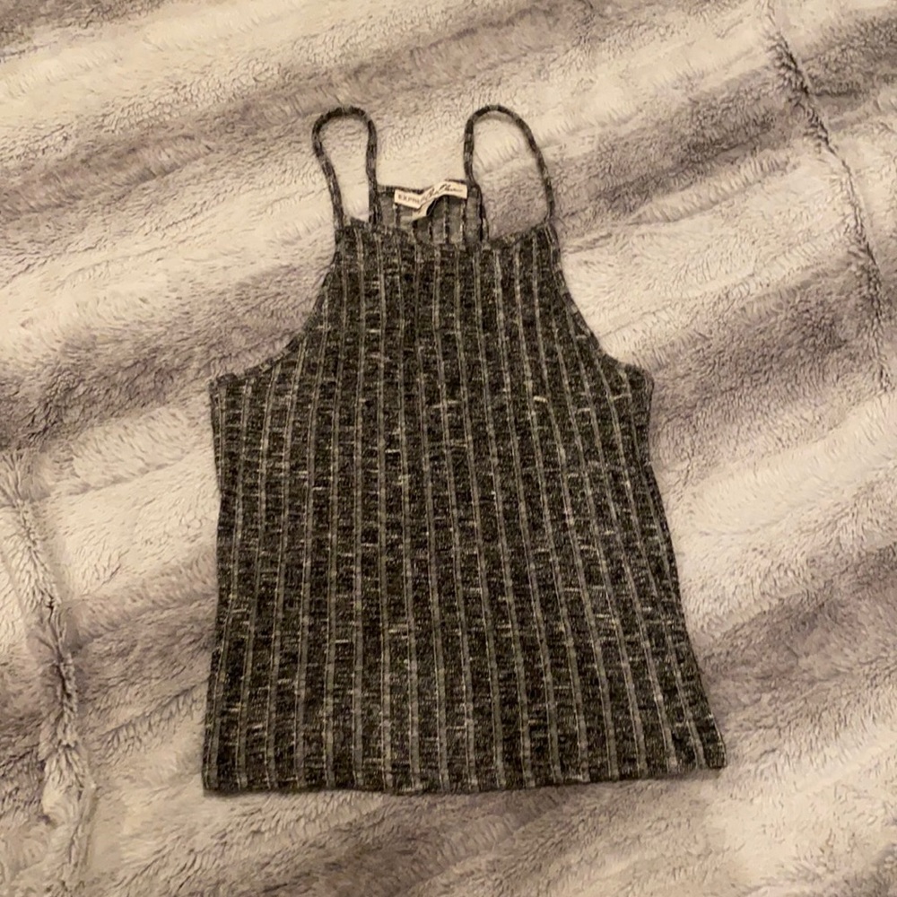 Grey Express crop top. Size S